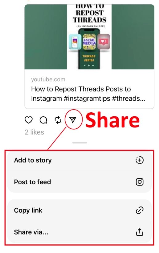 how to share your threads outside the app